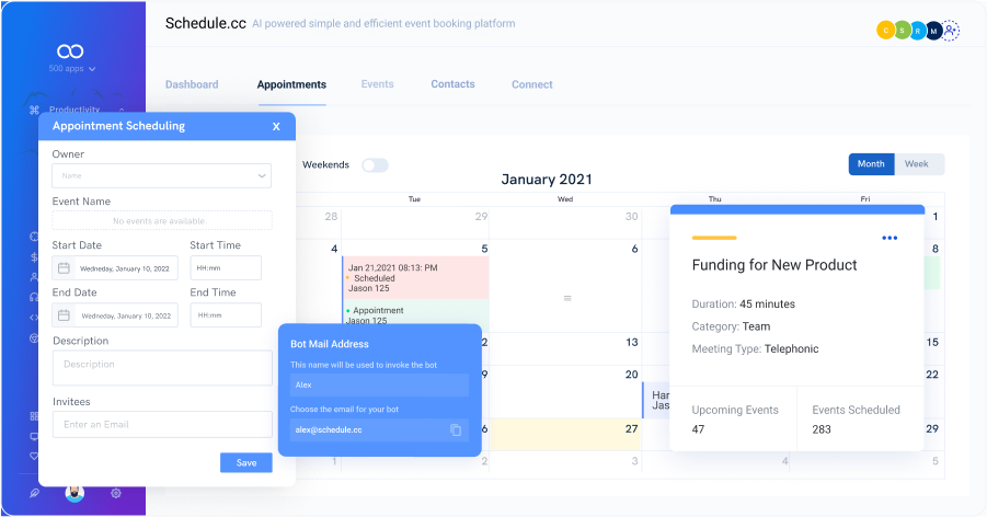 appointment scheduler leave note