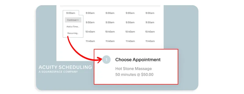 Acuity scheduling