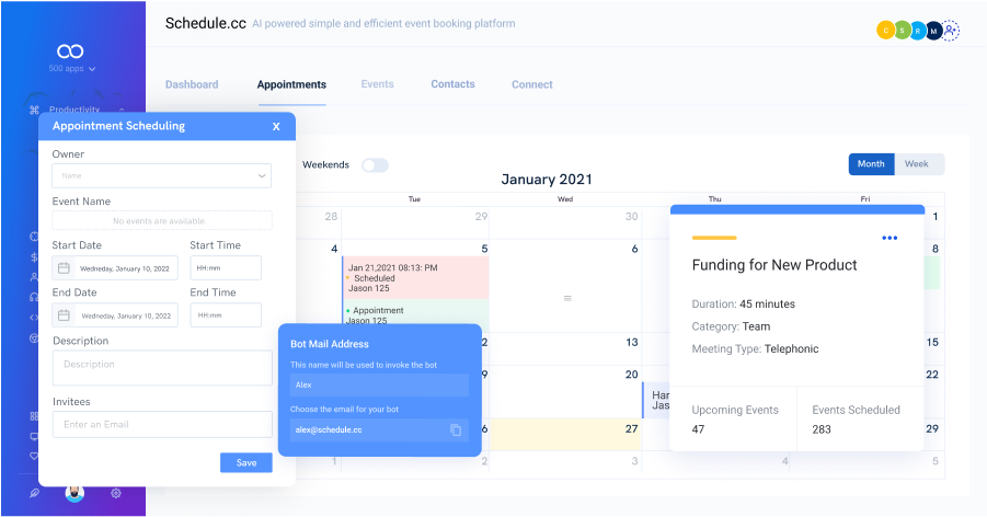 online appointment scheduling leave note