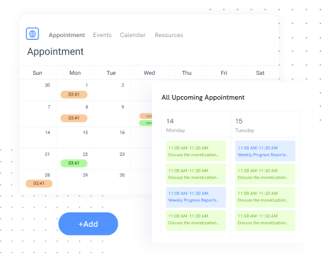 view upcoming appointments